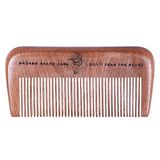 Badass Beard Care Erkekler için Ahşap Sakal Tarağı - İnce Diş, Anti-Statik