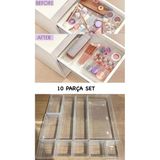 Bade 10 Parça Set Modüler Mutfak Çekmece Içi Kaşıklık Çatal Bıçak Organizer Düzenleyici - 10 Adet