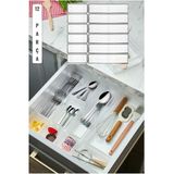 Bade 12 Parça Çekmece İçi Kaşıklık Düzenleyici Organizer - Çatal Bıçak Kutusu
