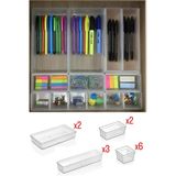 Bade 13'Lü Set Dolap Içi Takı Makyaj Organizer Çekmece Içi Düzenleyici Set Kalemlik Takı Kutusu