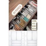 Bade 20 Parça Set Modüler Mutfak Çekmece İçi Kaşıklık Çatal Bıçak Organizer Düzenleyici