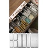 Bade 8'li Set Çekmece içi Kaşıklık - Dolap içi Çatal - Kaşık Bıçak Düzenleyici Organizer