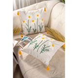 Bade Design 2'li Punç Kırlent ,Dekoratif, Yastık Kılıfı Çok Tercih Edilen (KETEN KUMAŞ) KİTAP HEDİYELİ