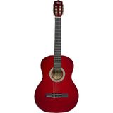 Bade Müzik Klasik Gitar Tam Boy 4/4 Düz Kırmızı Sap Ayarlı