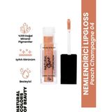 Bade Natural 04 Renkli Lipgloss Dudak Parlatıcısı Nemlendirici Formül ile Işıltılı ve Besleyici