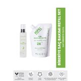 Bade Natural Biberiye Dökülme Karşıtı ve Güçlendirici Refill Saç Bakım Seti