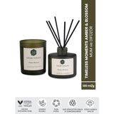Bade Natural Timeless Moments Amber & Blossom Soya Mumu ve Çubuklu Oda Kokusu - Bej - 1 Adet