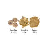 Bade Shop Doğal Ruşur Taşı (3 Adet) + 100 gr Açlık Otu + 100 gr Rezene – Cilt Bakımı ve Bitkisel Detoks Seti