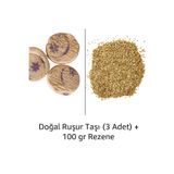 Bade Shop Doğal Ruşur Taşı (3 Adet) + 100 gr Rezene Tohumu - Cilt Temizliği ve Bitkisel Çay Seti