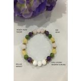 badeaccessories Ay Taşı, Pembe Kuvars,sitrin,ametist,yeşim, Hematit Doğaltaş Bileklik B4