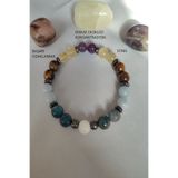 badeaccessories Sertifikalı Ay Taşı,apatit,akuamarin,kaplangözü,sitrin,ametist,hematit Doğaltaş Bileklik