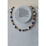 Badeaccessories Sertifikalı Havlit,K.Gözü,Kalsit,,Lapis Lazuli,Selenit,Ametist,Kehribar Apatit,Havlit Doğaltaş Kolye