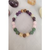 badeaccessories Sertifikalı Jasper,sitrin,aventurin,pembe Kuvars,ametist,amazonit,hematit Doğaltaş Bileklik