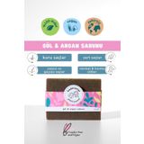 Badecanlar Şefkatli Kozmetik El Yapımı Gül Ve Argan Içeren Sabun (KURU,SERT,CANSIZ SAÇLAR VE NORMAL/KARMA CİLTLER) 100gr