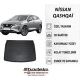 Badela 2022-2026 Model Nissan Qashqai Bagaj Havuzu (Rafsız Alt Kademe, Geniş Alan Kullanım) 3D Kauçuk