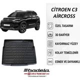 Badela Citroen C3 Aircross 2020-2024 Model Yılları (Alt Kademe, Geniş Alan Kullanım) Bagaj Havuzu 3D Kauçuk