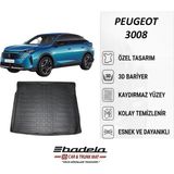 Badela Peugeot 3008 2024-2026 Uyumlu 3D Kauçuk Bagaj Havuzu (Alt Kademe, Geniş Alan Kullanım)