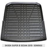 Badela Skoda Superb 2015-2022 3D Kauçuk Bagaj Havuzu - Siyah