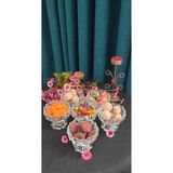 Badelihome 6 Lı Cam Reçellik Ayaklı Sunumluk çerezlik lokumluk şık tasarım 115 cc hacimli