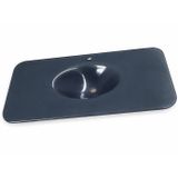 Badella - Duru Cam Lavabo Antrasit 120*58 Outlet - MZ-312-