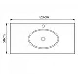 Badella - Troy 50*120 Cam Lavabo - M05101501