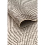 Badelya Home 6633 Krem Bej Bordür Çerçeveli Sisal Leke Tutmaz Kolay Temizlenen Kaymaz Pamuk Dokuma Taban Halı - Bej - Krem - 120 x 180 cm
