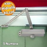 Badem Çelik Kapı Hidroliği Kapı Durdurucu Yavaşlatıcı Yayı No: 5 Kapasite 80-120 Kilogram Gümüş Renk