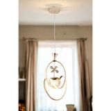 Badem Modern Sarkıt Led Avize 3 Renk Toplu Kelebek Taşlı Gold Kaplamalı BADEM TEK TOPLU 3 RENK