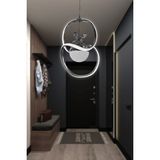 Badem Tek Toplu Modern Sarkıt LED Avize - 1 - Krom