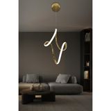 Badem Topsuz Modern Koridor & Oturma Odası Sarkıt Avize - 3 - Gold