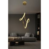 Badem Topsuz Modern Koridor & Oturma Odası Sarkıt Avize - Gold - 2
