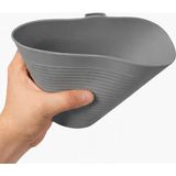 Badem10 (1 Adet) Koyu Gri Renk Kırılmaz Esnek Plastik Balkon Saksısı 12 cm Orkide Genel Kullanım Saksı