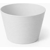 Badem10 (1 Adet) Krem Renk Kırılmaz Esnek Plastik Balkon Saksısı 12 cm Orkide Bitki Genel Kullanım Saksı - 15 cm