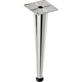 Badem10 (1 Adet) Omaks 25 cm Düz Tablalı Krom Renk Metal Mobilya Sehpa Ayağı Dayanıklı Mobilya Ayak - 25cm