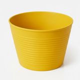 Badem10 (1 Adet) Sarı Renk Kırılmaz Esnek Plastik Balkon Saksısı 12 cm Orkide Bitki Genel Kullanım Saksı - 15 cm
