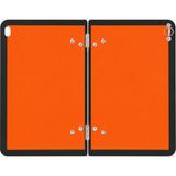 Badem10 (1 Adet) Tır Arkası Adr Uyarı Levhası Turuncu Yangın Yanıcı Katlanır Cepli Metal Levha - 24x34 - 40x30