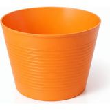 Badem10 (1 Adet) Turuncu Renk Kırılmaz Esnek Plastik Balkon Saksısı 12 cm Orkide Bitki Genel Kullanım Saksı - 15 cm