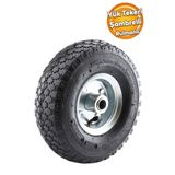 Badem10 1 Adet Yük Arabası Taşıma Tekeri Siboplu Bilyeli Rulman Havalı Dublex 260x85 mm Çelik Jant Tekerlek