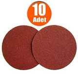 Badem10 10 Adet 115 mm Spiral Avuç Taşlama Jumbo Paket 220 Kum Cırt Zımpara