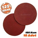 Badem10 10 Adet 125 mm Cırt Zımpara Kağıdı (150 Kum) Avuç Içi El Zımparaları Spiral Taşlama
