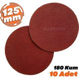 Badem10 10 Adet 125 mm Cırt Zımpara Kağıdı (220 Kum) Avuç Içi El Zımparaları Spiral Taşlama