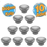 Badem10 10 Adet Alegro Düğme Krom Mobilya Mutfak Dolap Dolabı Çekmece Kulbu Plastik Altın Tek Vida Gümüş Kulp