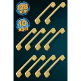 Badem10 10 Adet Arel Mobilya Mutfak Çekmece Dolabı Dolap Kapak Gold Altın 128 Mm Metal Kulpu Kulbu Kulpları