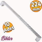 Badem10 10 Adet Bihter Mobilya Mutfak Dolabı Çekmece Dolap Kapak Kulpu Kulbu Metal Krom (224 Mm-22.4 Cm)