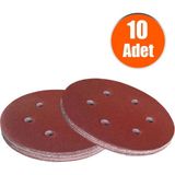 Badem10 10 Adet Delikli Cırt Zımpara 180 mm Spiral Taşlama 150 Kum