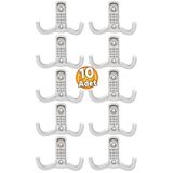 Badem10 10 Adet Portmanto Vestiyer Noktalı Duvar Metal Askı