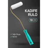 Badem10 10 cm Mini Boy Kadife Rulo Yağlı Boya ve Vernik İçin Uygun Vernik Boya Rulosu