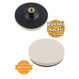 Badem10 115 Mm Oto Araba Araç Pasta Cila Polisaj Keçesi Mermer Metal Çelik Parlatma Matkap Yün Keçesi Pedi