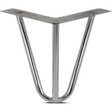 Badem10 12 cm Krom Metal Baza Mobilya Koltuk Kanepe Sehpa Puf Ünite Ayağı