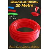 Badem10 1/2 Silikonlu Bahçe Çeşme Sulama Hortumu 20 Metre Araç Yıkama Hortumu